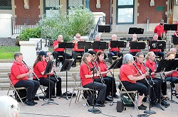 The clarinet section during "Sea Songs".