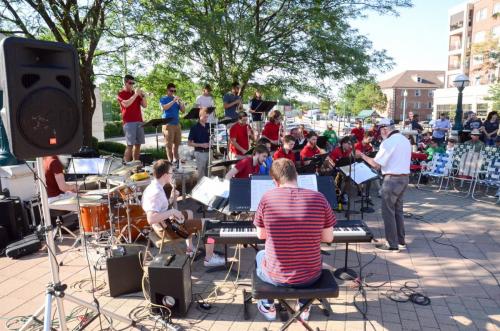 Purdue Summer Jazz Band warming up