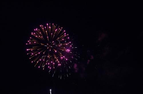 Fireworks conclude  a beautiful evening of music and weather